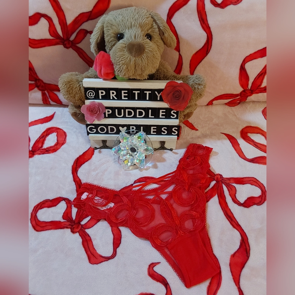 🎀S 2024 Fashion Show Dream Angels Tied-with-a-Bow Embroidery Brazilian Panty 🎀